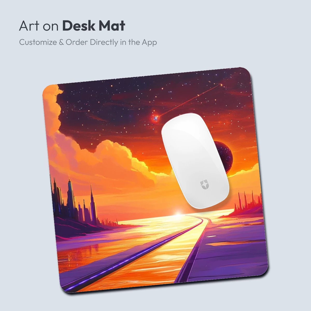 Futuristic Sunset Over Cosmic Cityscape - Image 4