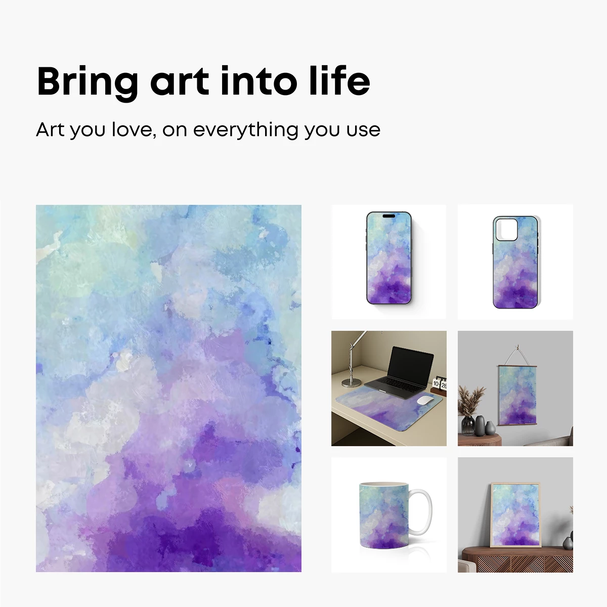 Ethereal Mist: Abstract Watercolor Fusion - Image 2