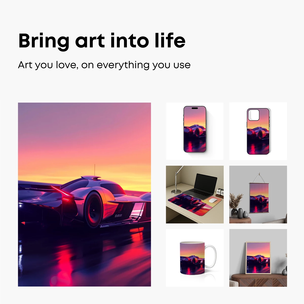 Futuristic Racer at Sunset Glow - Image 2