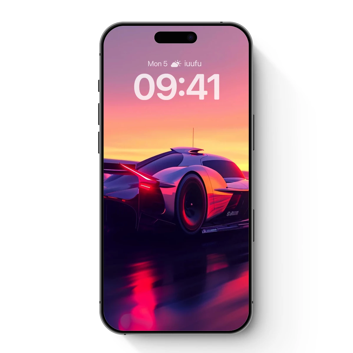 Futuristic Racer at Sunset Glow
