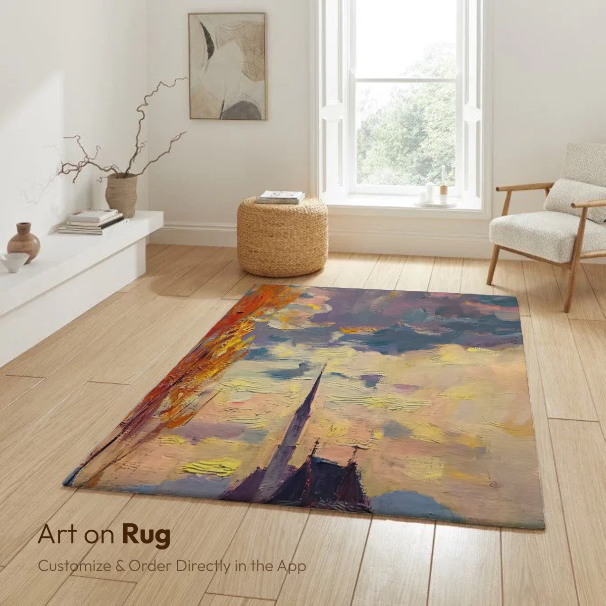 Autumnal Serenity: Church by the Lake - Image 5