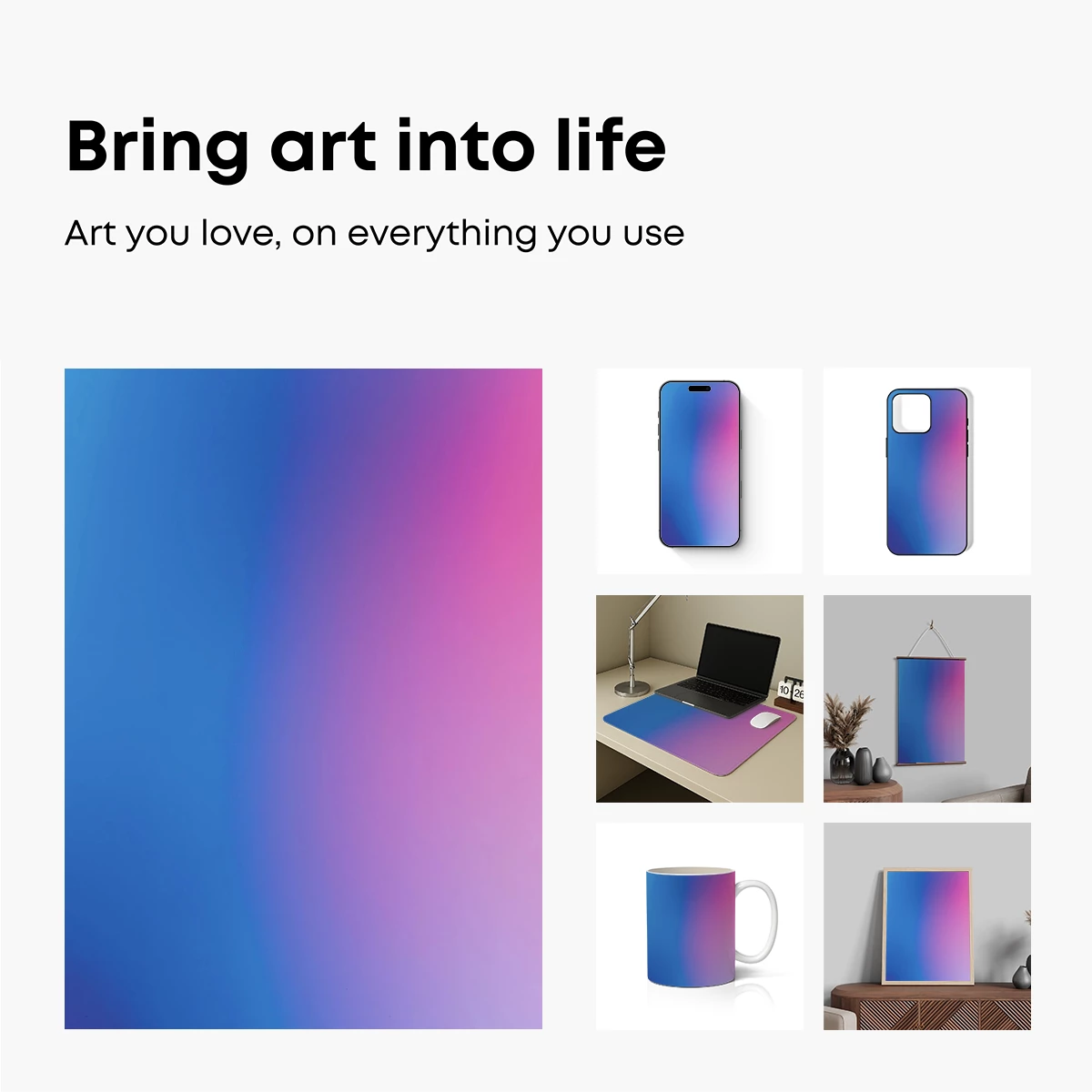 Gradient Symphony: Blue to Pink Elegance - Image 2