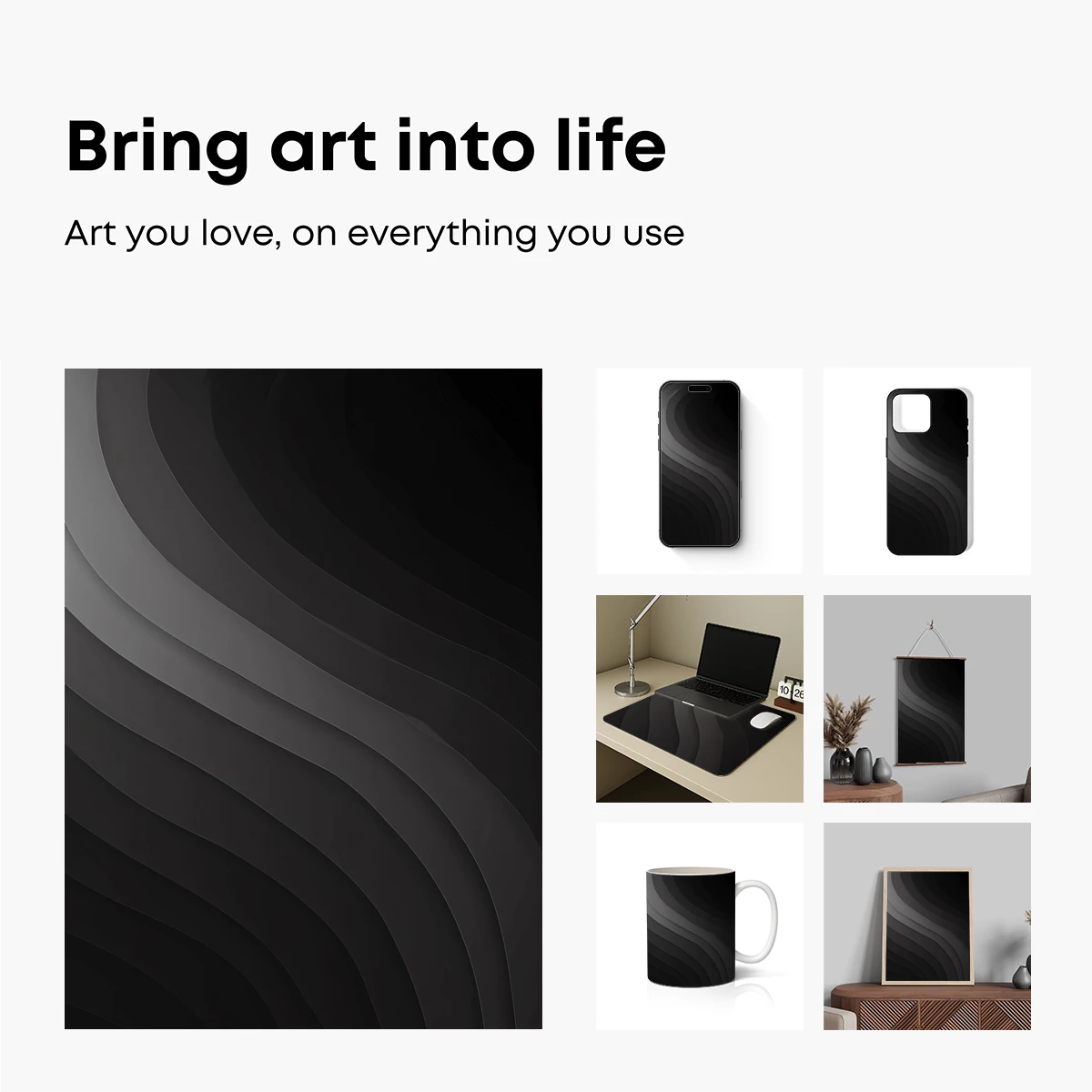 Eclipse of Shadows: Abstract Dark Waves - Image 2