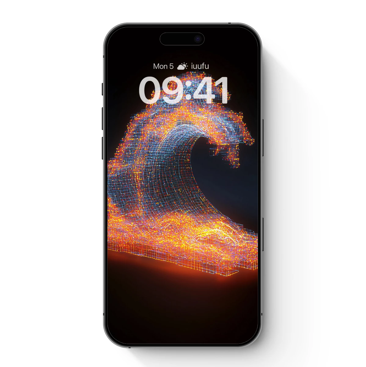 Digital Wave of Light: Pixelated Ocean Fury