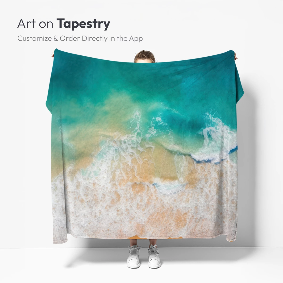 Aerial Serenity: Turquoise Waves Kiss Golden Sands - Image 4