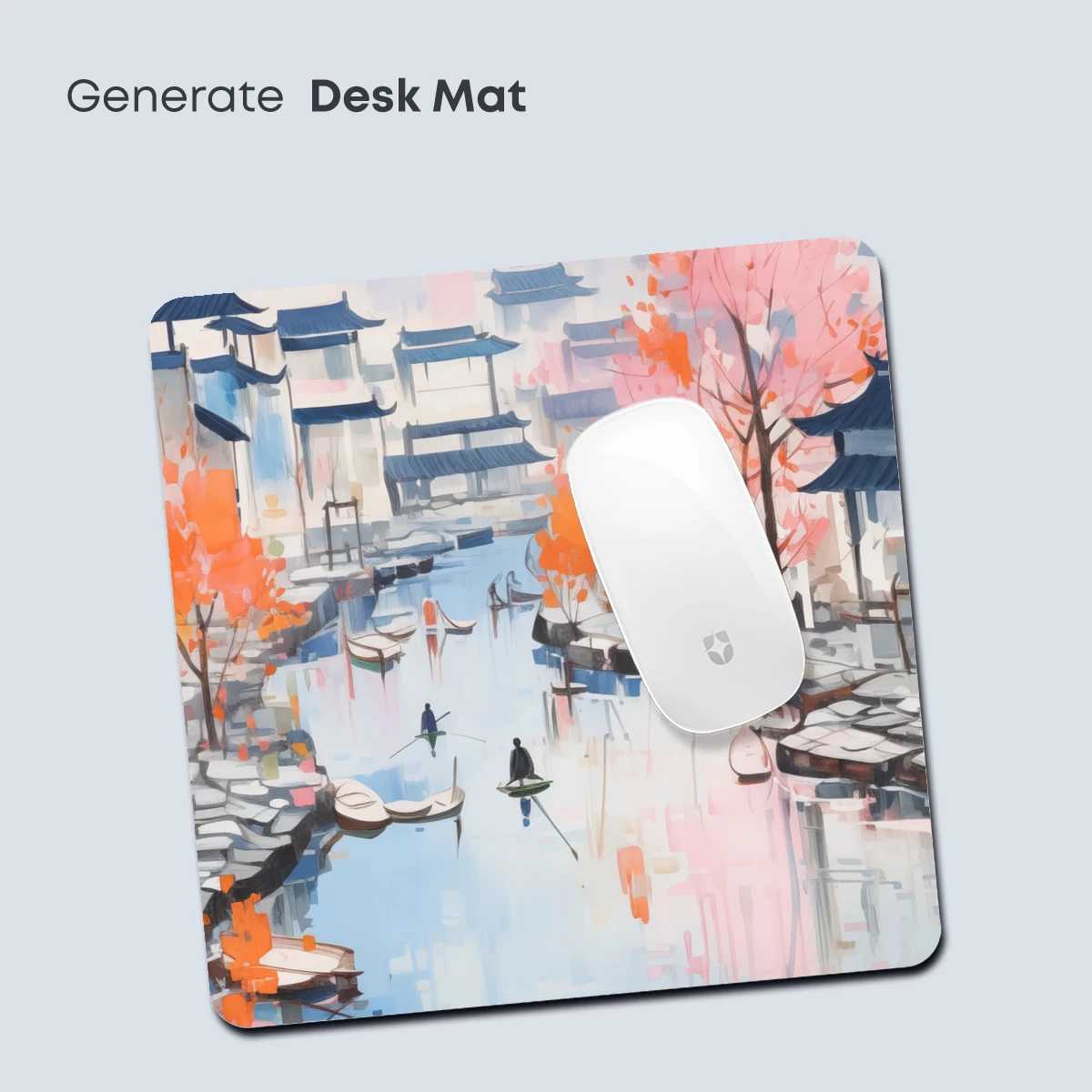 Autumnal Canals: Serene Watercolor Reflections - Image 4