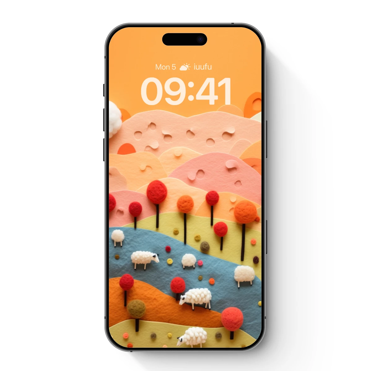 Felted Pastoral Symphony: Woolly Sheep & Autumn Trees