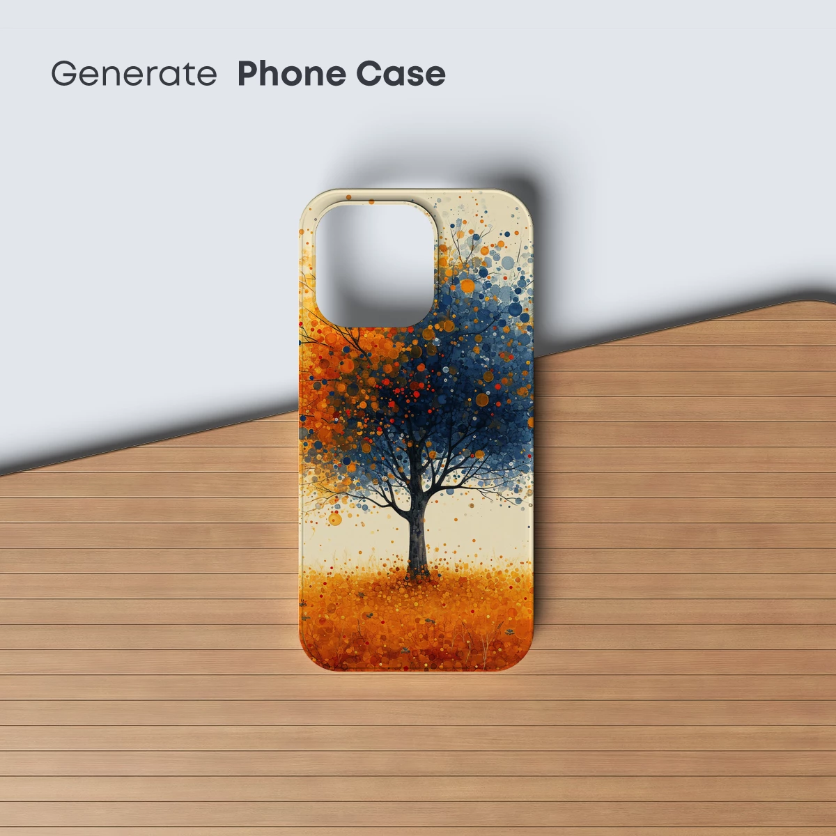 Autumn's Colorful Canopy: A Dot-Painted Tree - Image 3