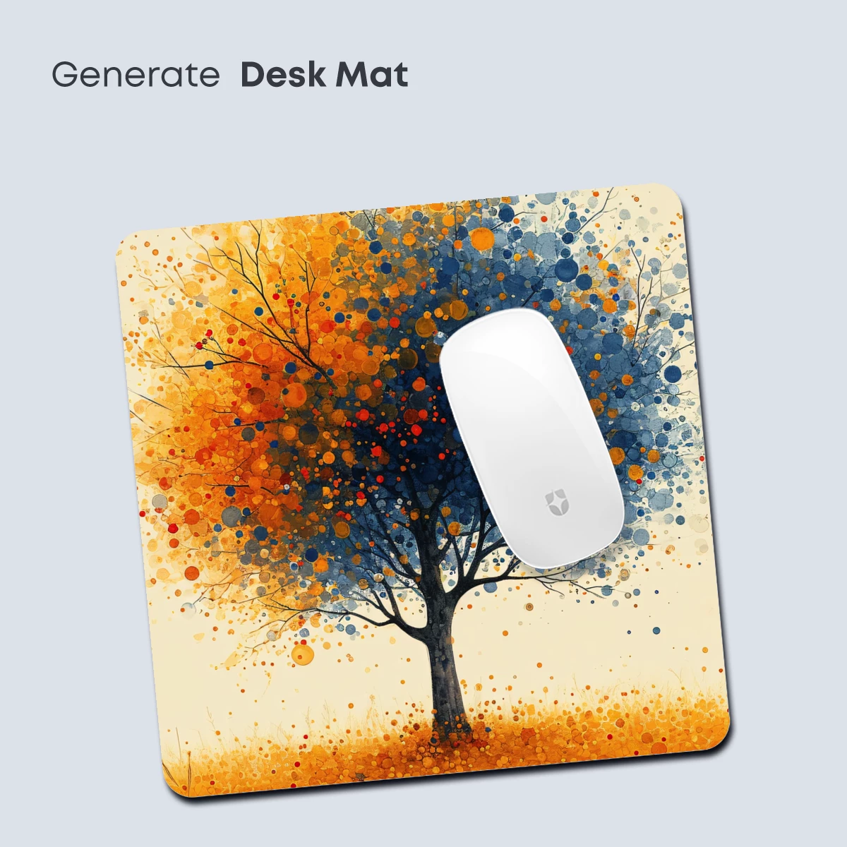 Autumn's Colorful Canopy: A Dot-Painted Tree - Image 4