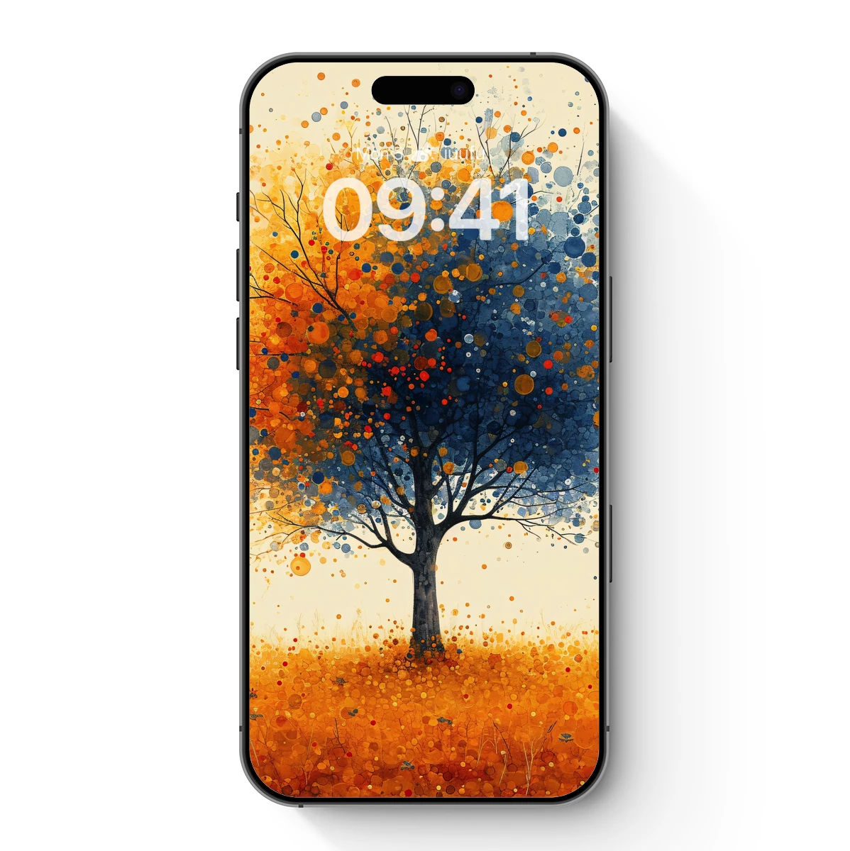 Autumn’s Colorful Canopy: A Dot-Painted Tree Autumn's Colorful Canopy: A Dot-Painted Tree