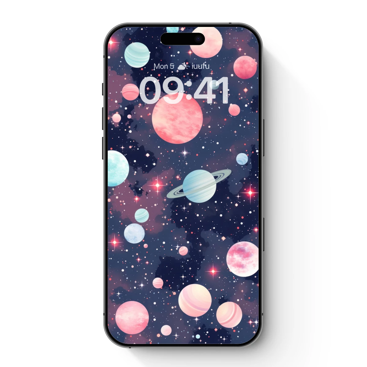 Cosmic Dream: Pastel Planets in Starlit Space