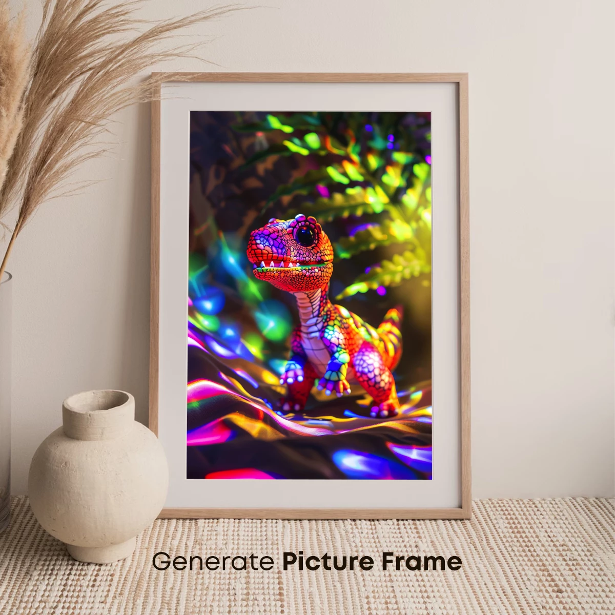 Neon Dino Dream: Vibrant Prehistoric Fantasy - Image 7