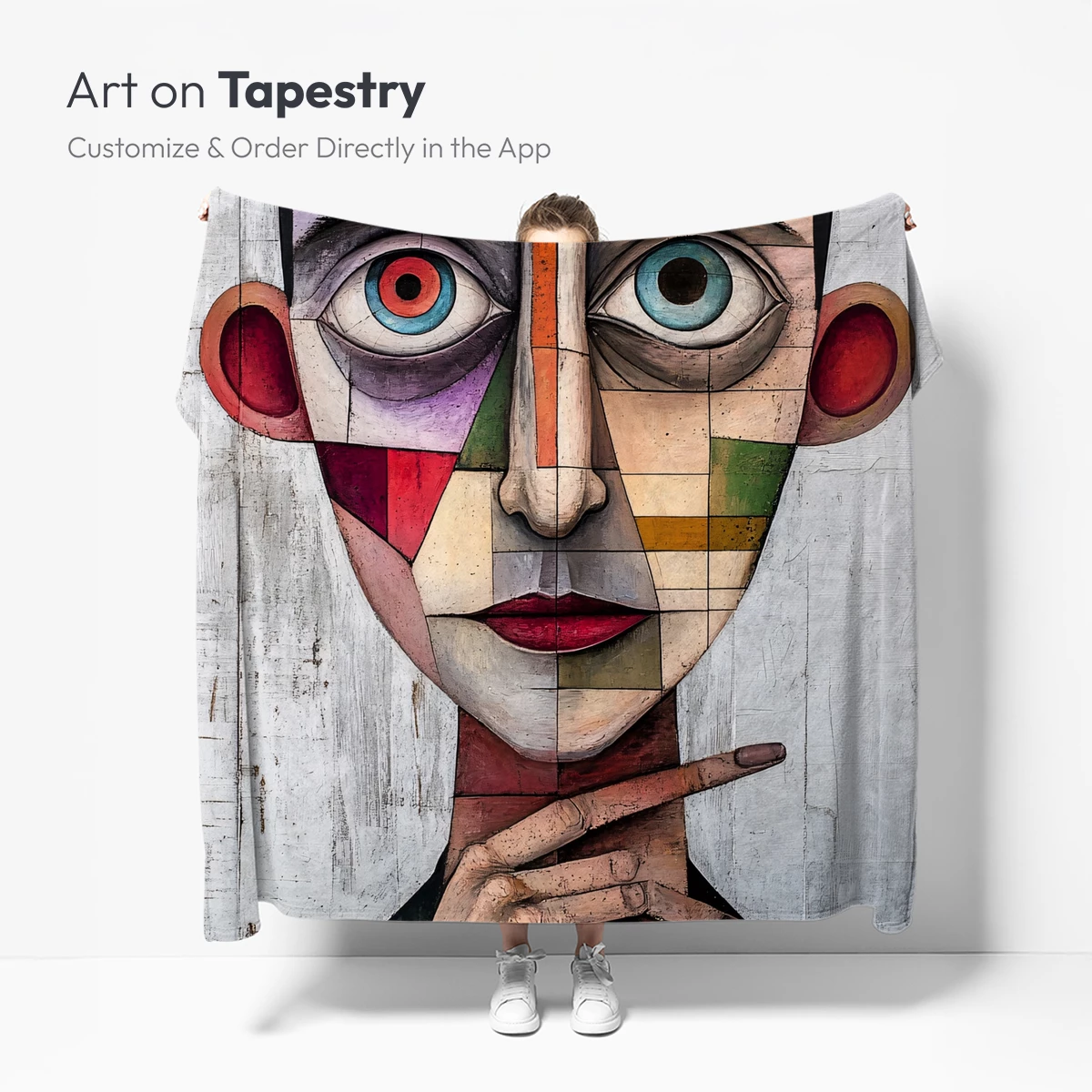 Cubist Face Mosaic: Geometric Portrait Art - Image 4