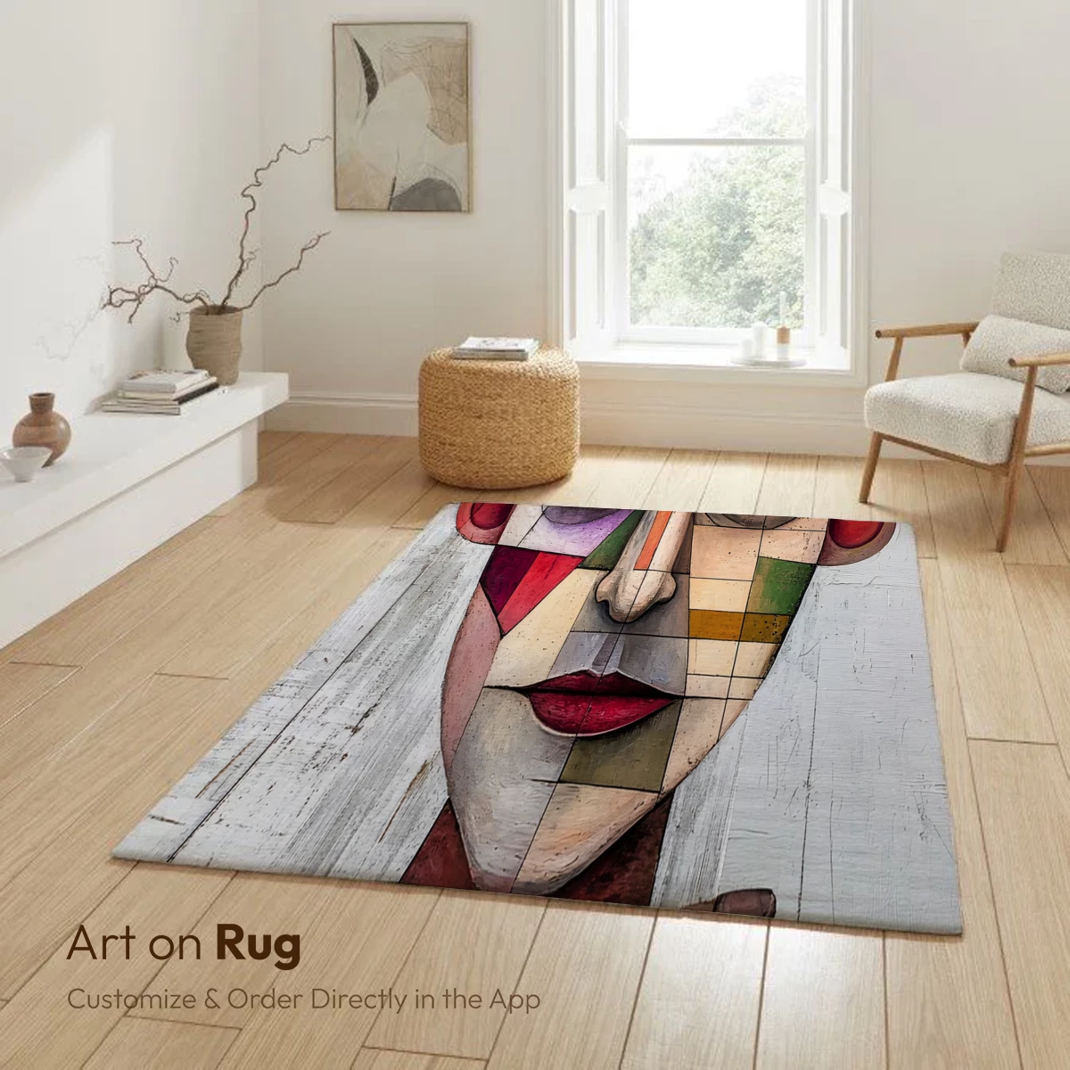 Cubist Face Mosaic: Geometric Portrait Art - Image 5