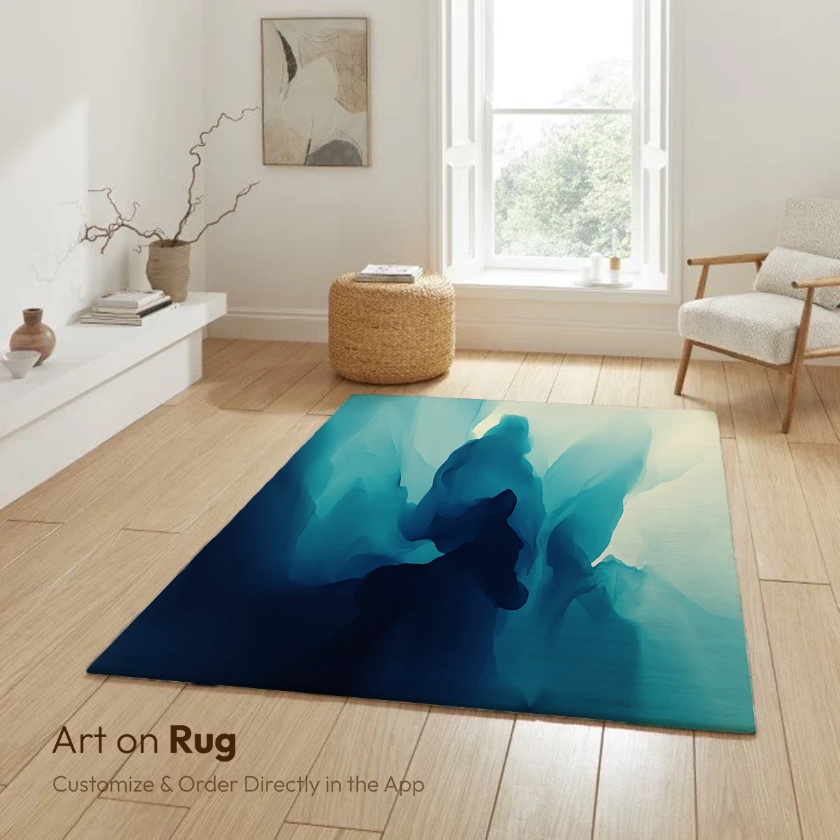 Ethereal Blue Abyss: A Dance of Light and Shadow - Image 6