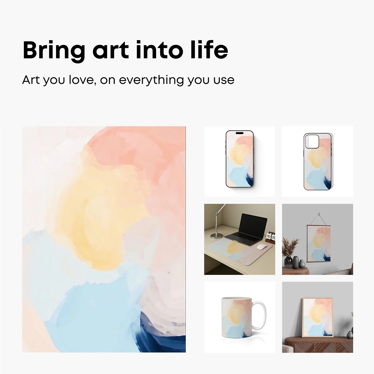 Abstract Pastel Fusion: Colorful Harmony in Motion - Image 2