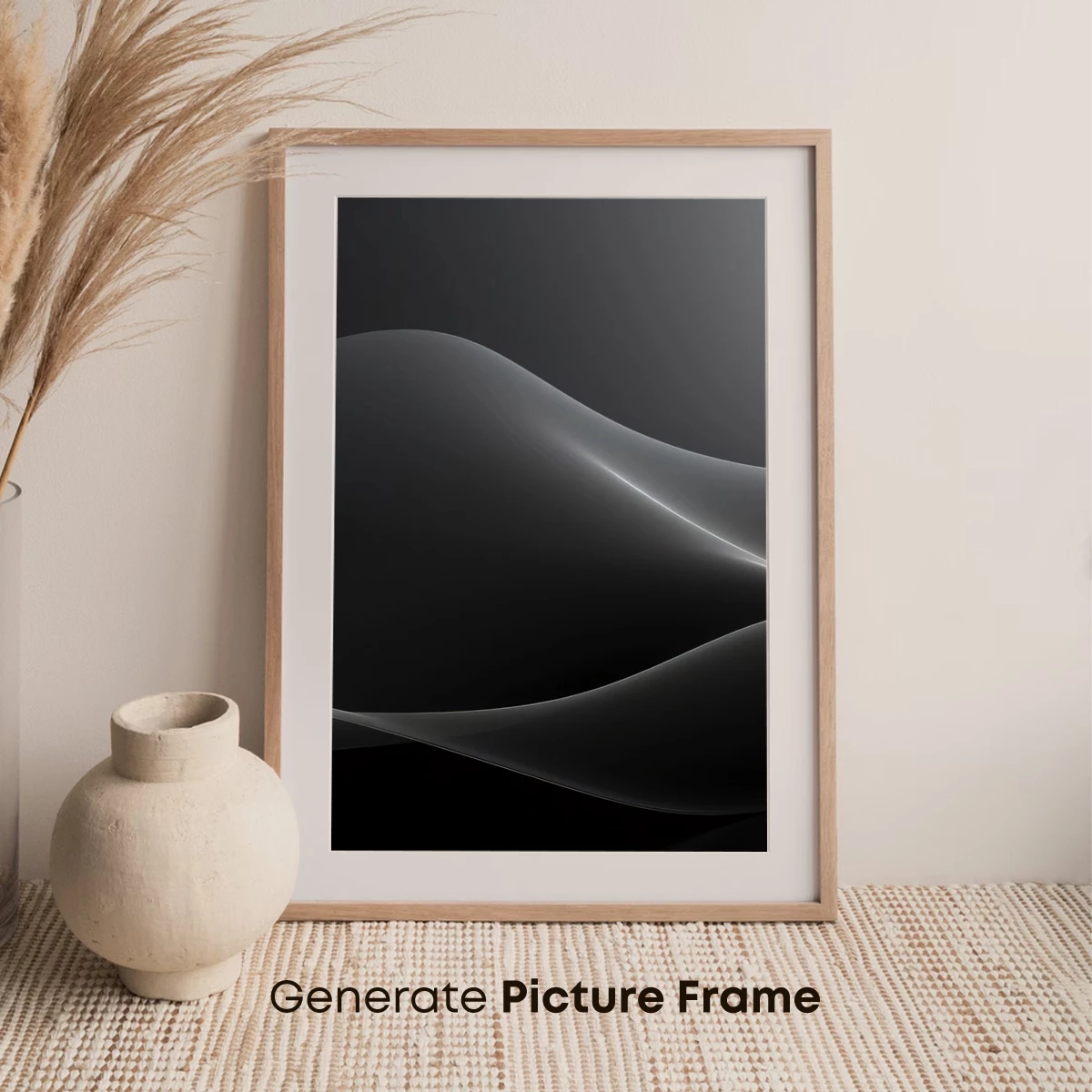 Elegant Flow: Monochrome Waves in Motion - Image 7