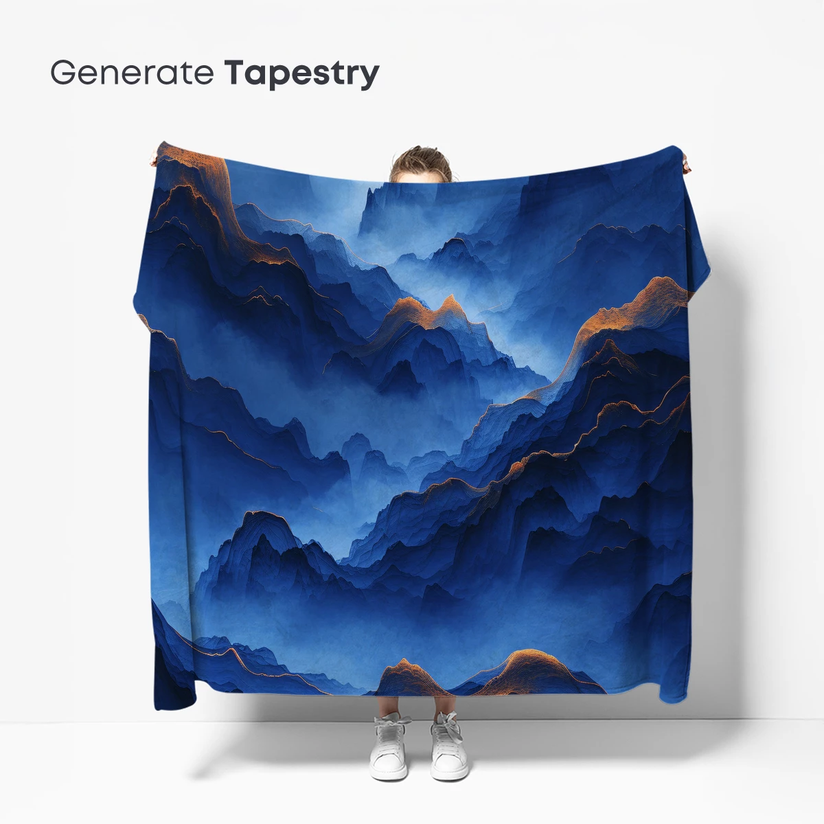 Ethereal Blue Peaks: A Symphony of Mist and Mountain - Image 5