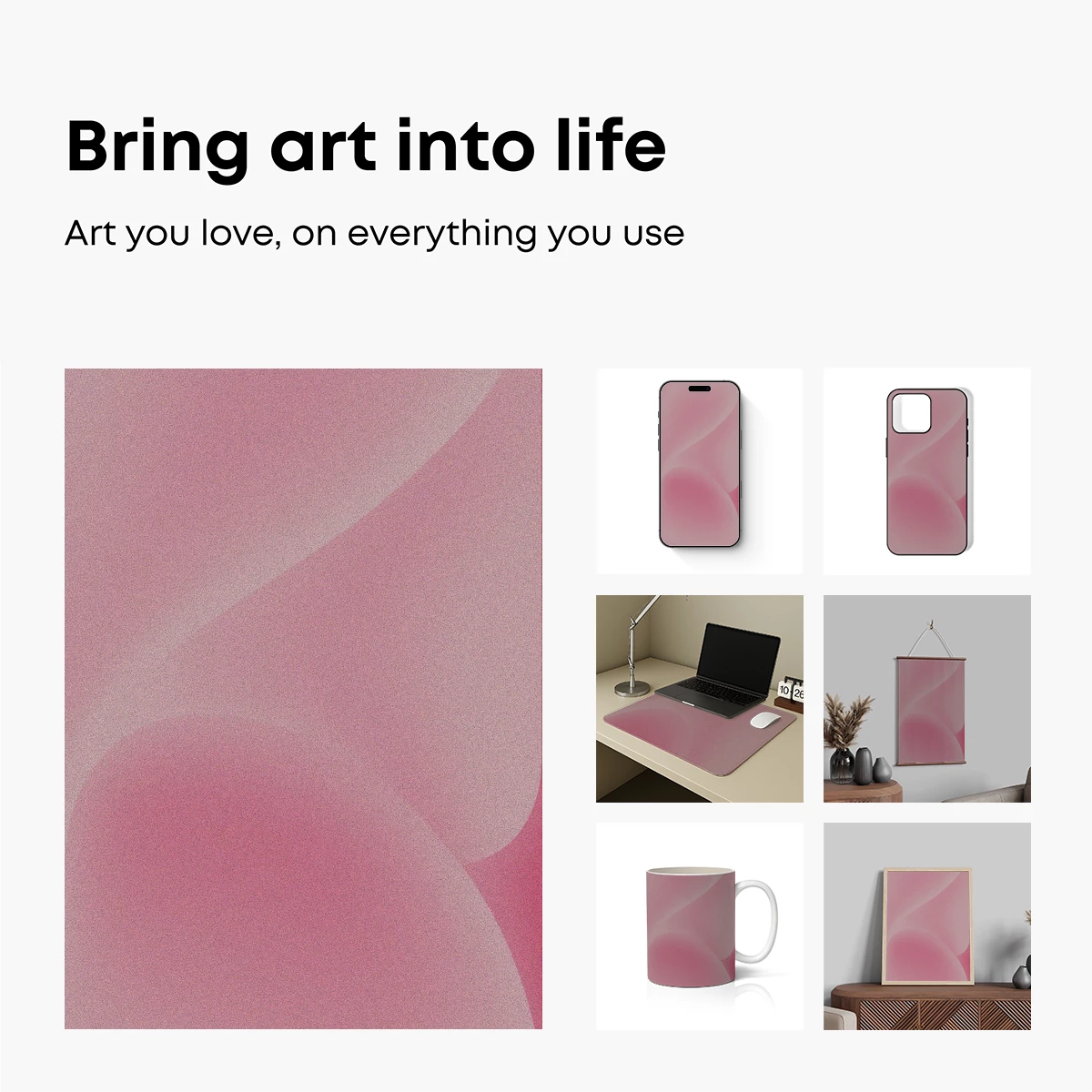 Abstract Pink Elegance: Fluid Curves and Soft Gradients - Image 2