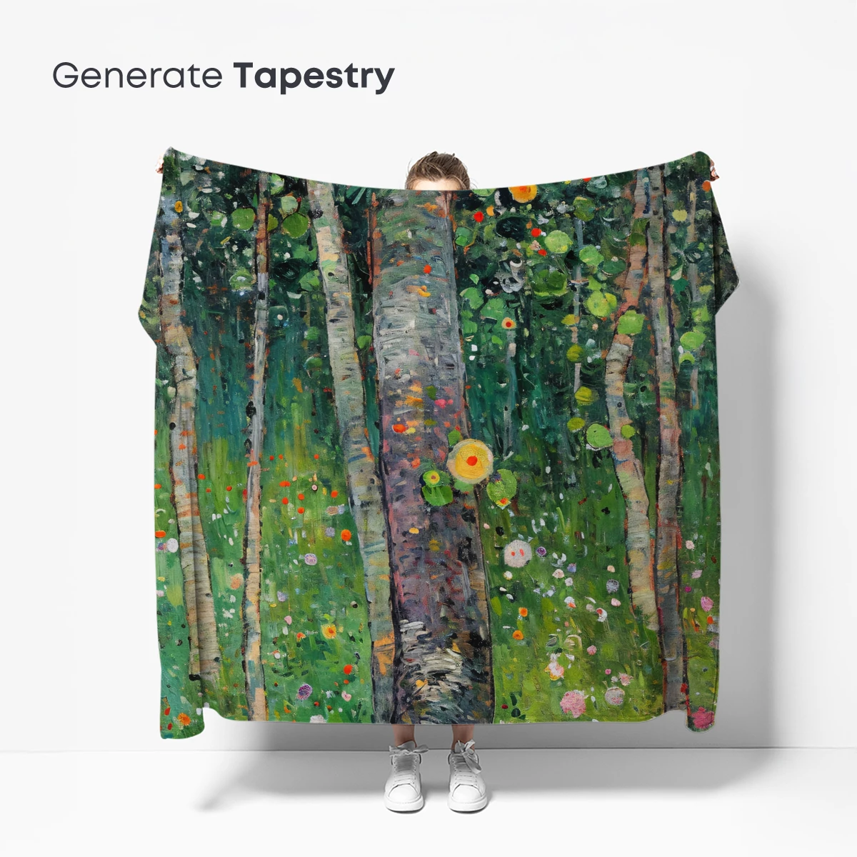 Enchanted Birch Forest: A Floral Symphony - Image 5