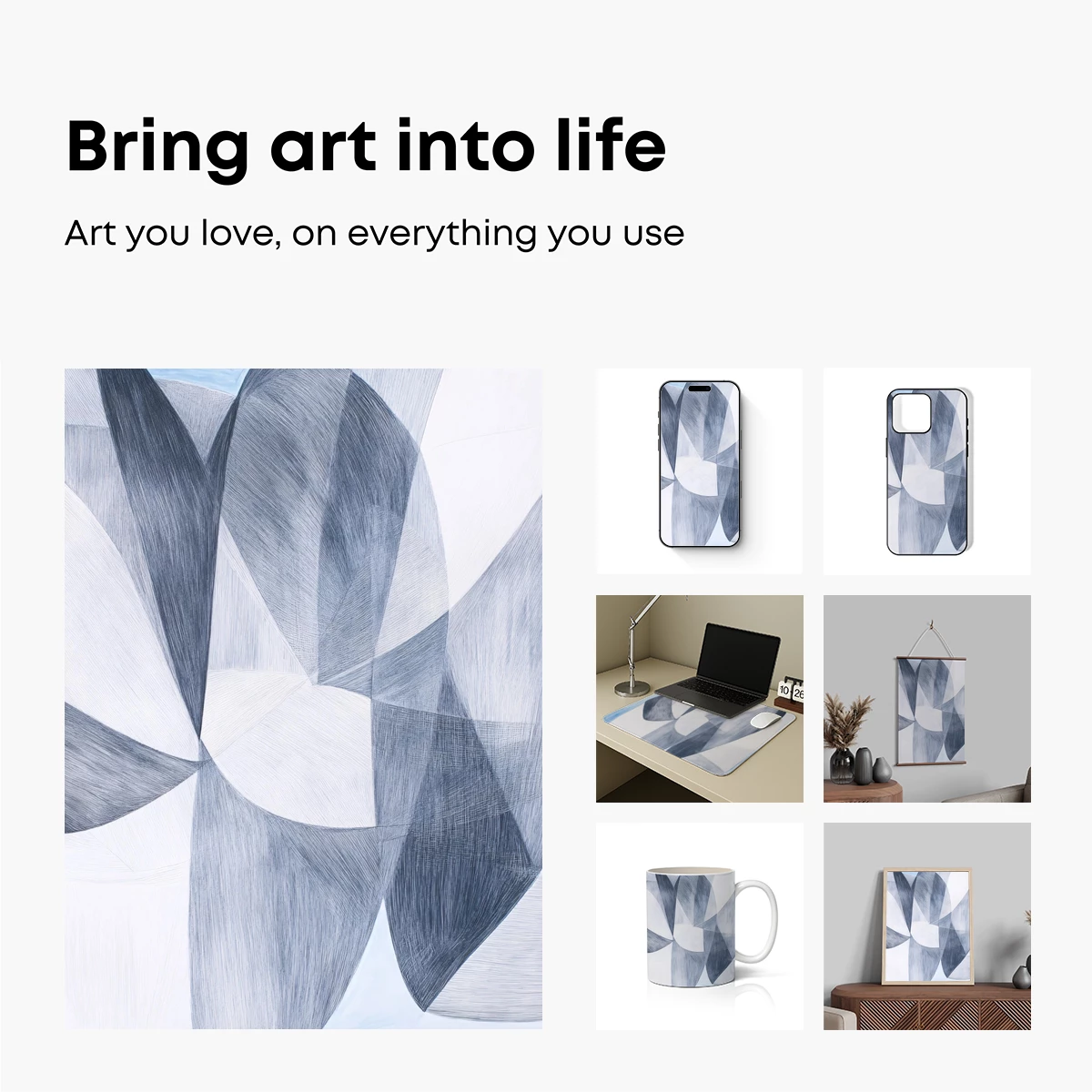 Abstract Ribbon Dance: Monochromatic Flow - Image 2