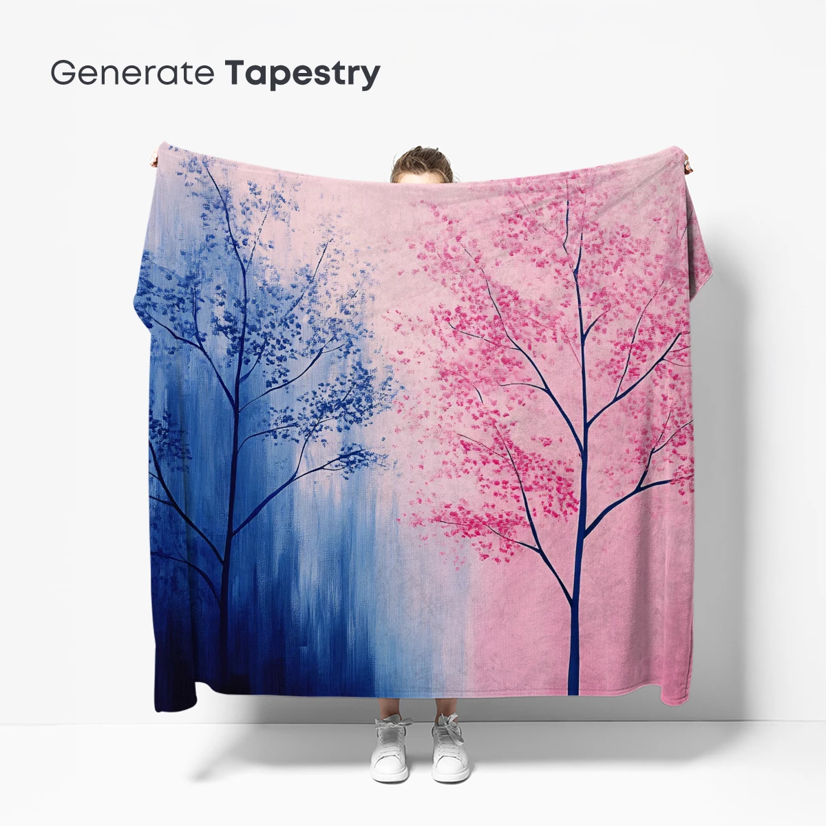 Dichromatic Trees: Blue and Pink Harmony - Image 5