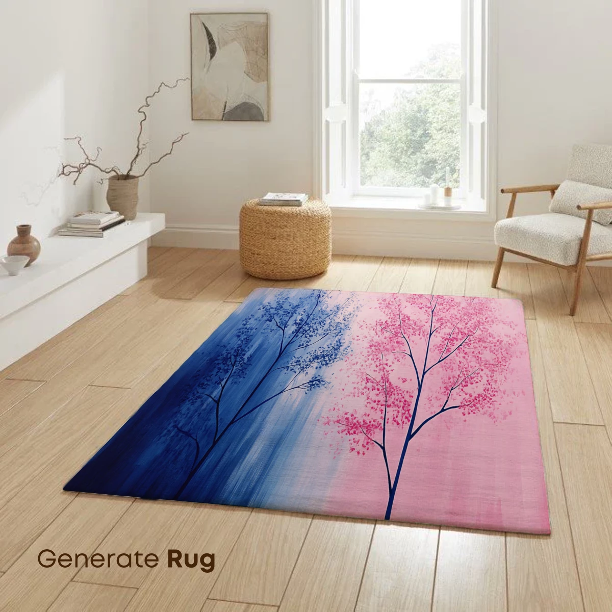 Dichromatic Trees: Blue and Pink Harmony - Image 6
