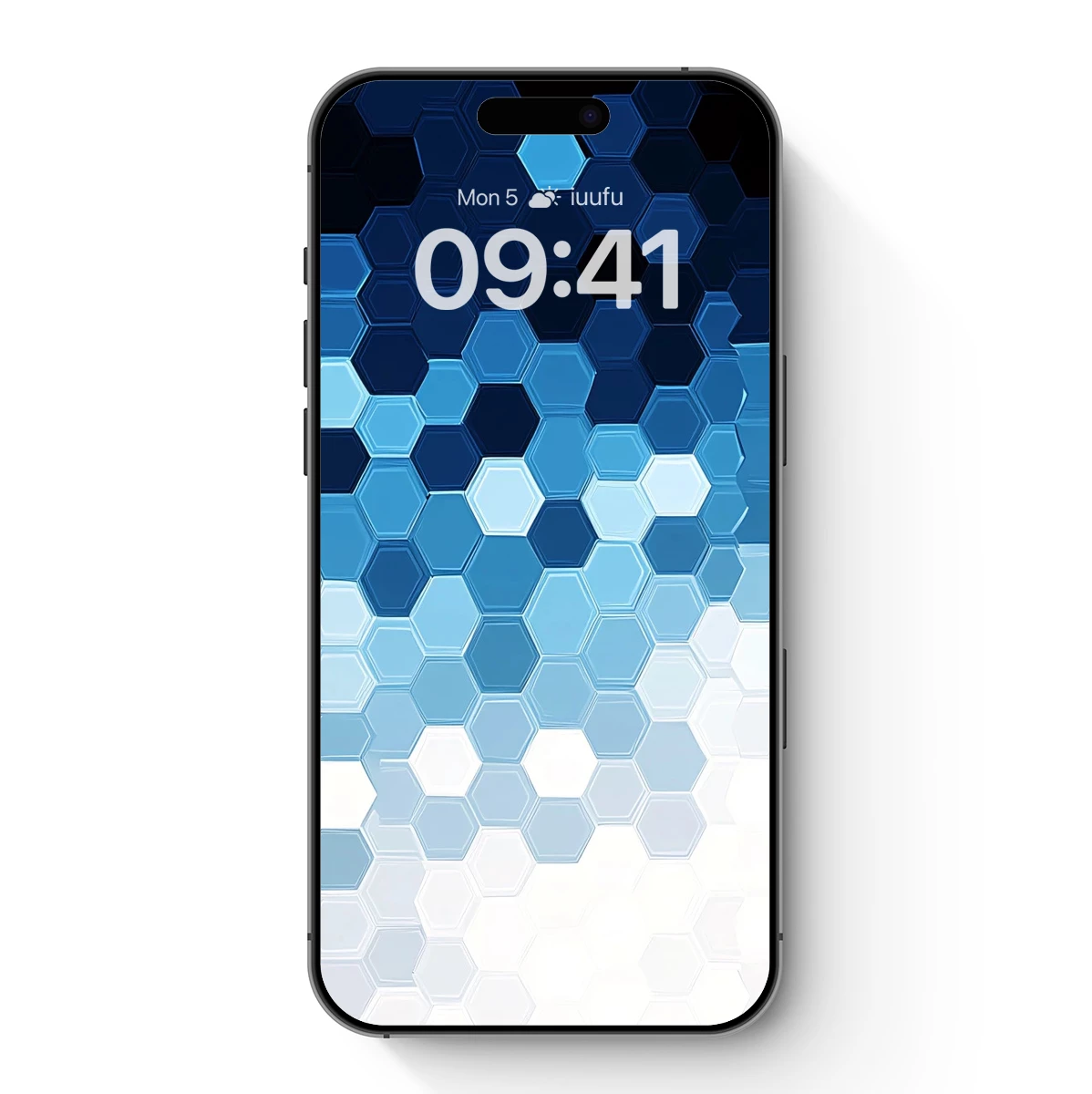 Hexagonal Gradient Odyssey: Blue Spectrum Harmony