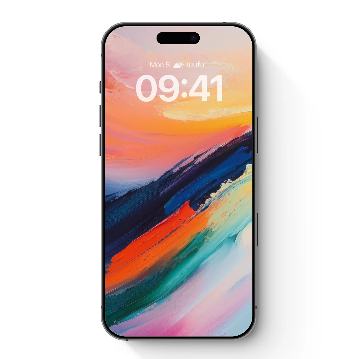 Abstract Sunset Symphony: Vibrant Brushstrokes Merge Sky and Sea