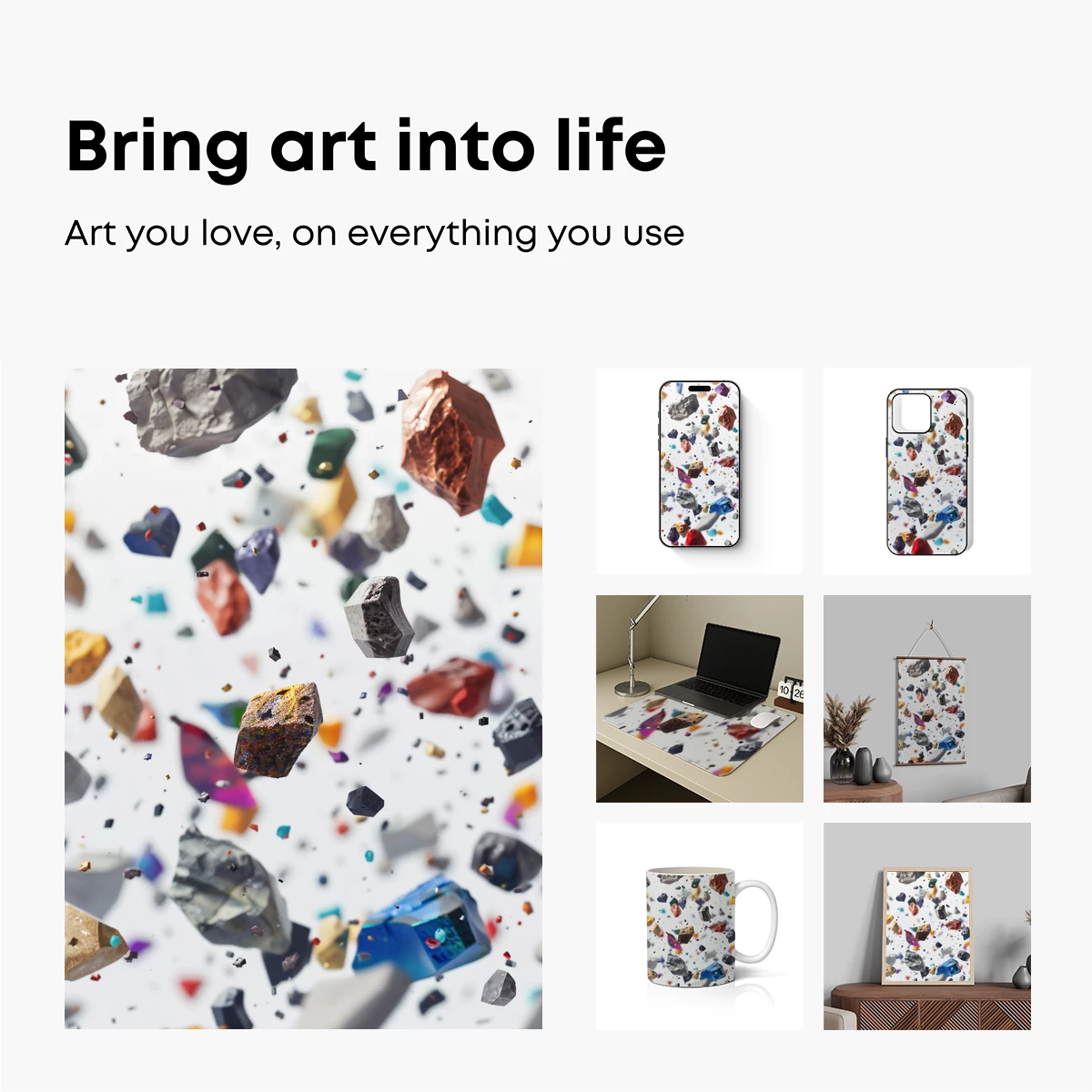 Crystal Chaos: Floating Gemstones in Mid-Air - Image 2