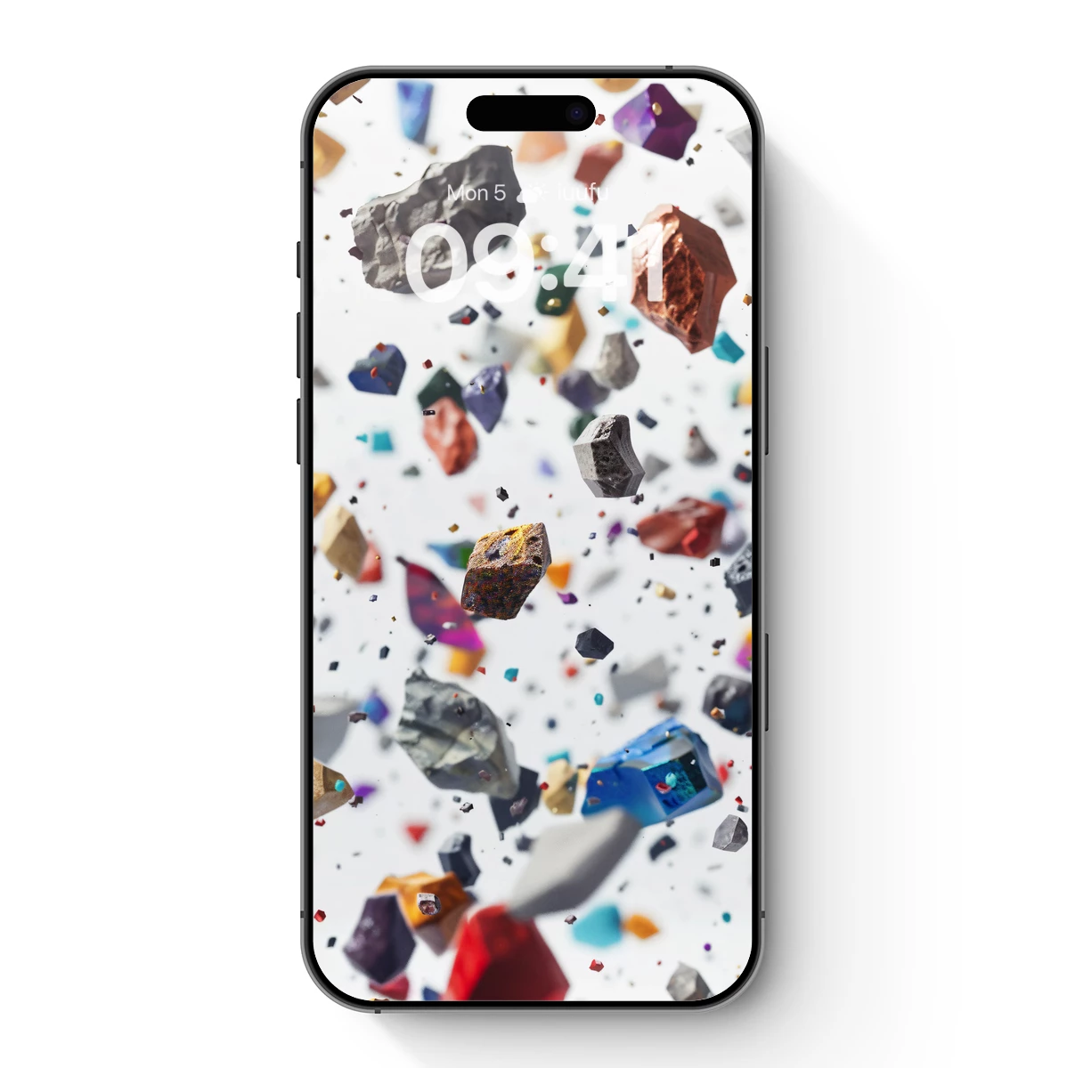 Crystal Chaos: Floating Gemstones in Mid-Air