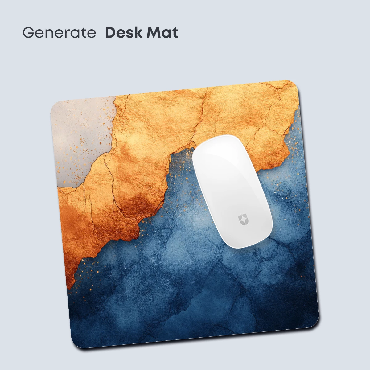 Fractured Dawn: Gold and Indigo Abstract Fusion - Image 4