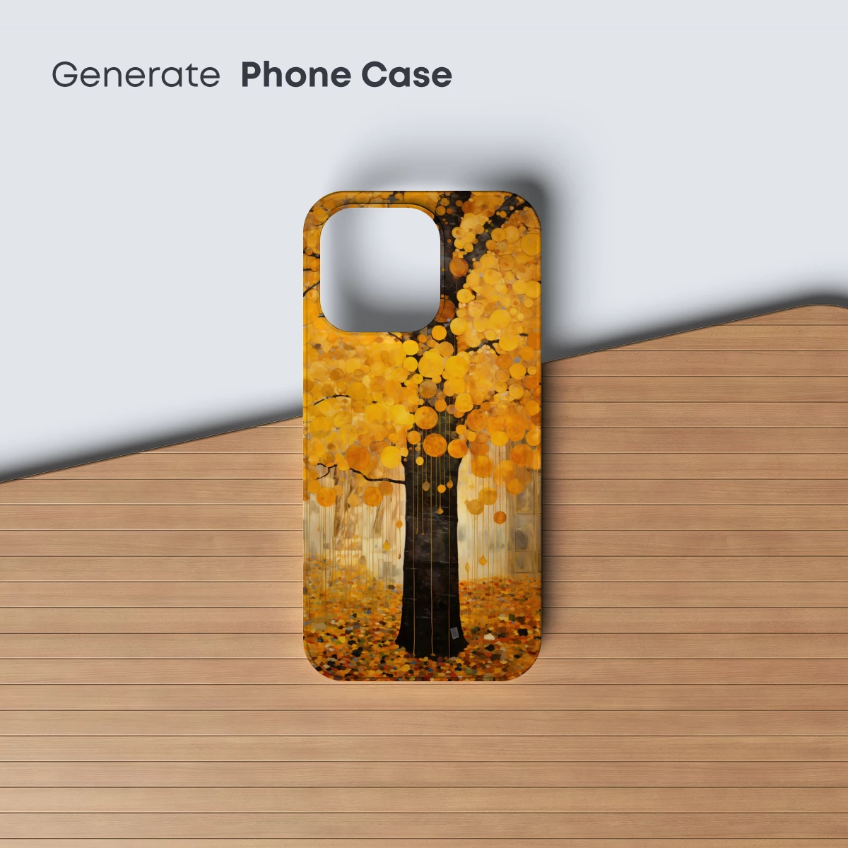 Golden Circles of Autumn: A Vibrant Tree Tapestry - Image 3