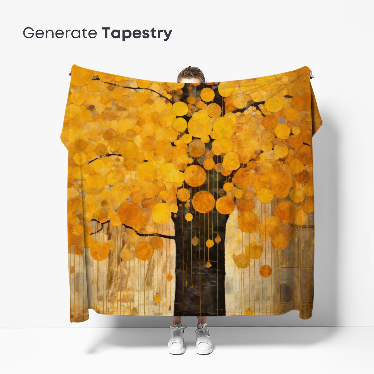 Golden Circles of Autumn: A Vibrant Tree Tapestry - Image 5
