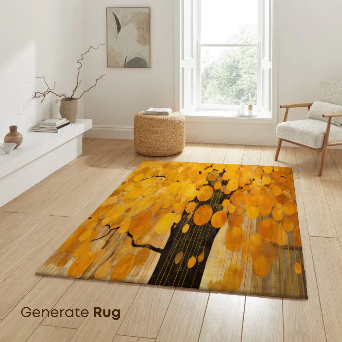 Golden Circles of Autumn: A Vibrant Tree Tapestry - Image 6