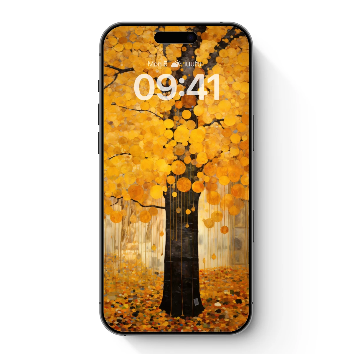 Golden Circles of Autumn: A Vibrant Tree Tapestry