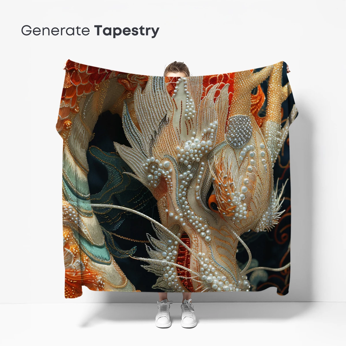 Embroidered Dragon's Dream: Pearl-Adorned Majesty - Image 5