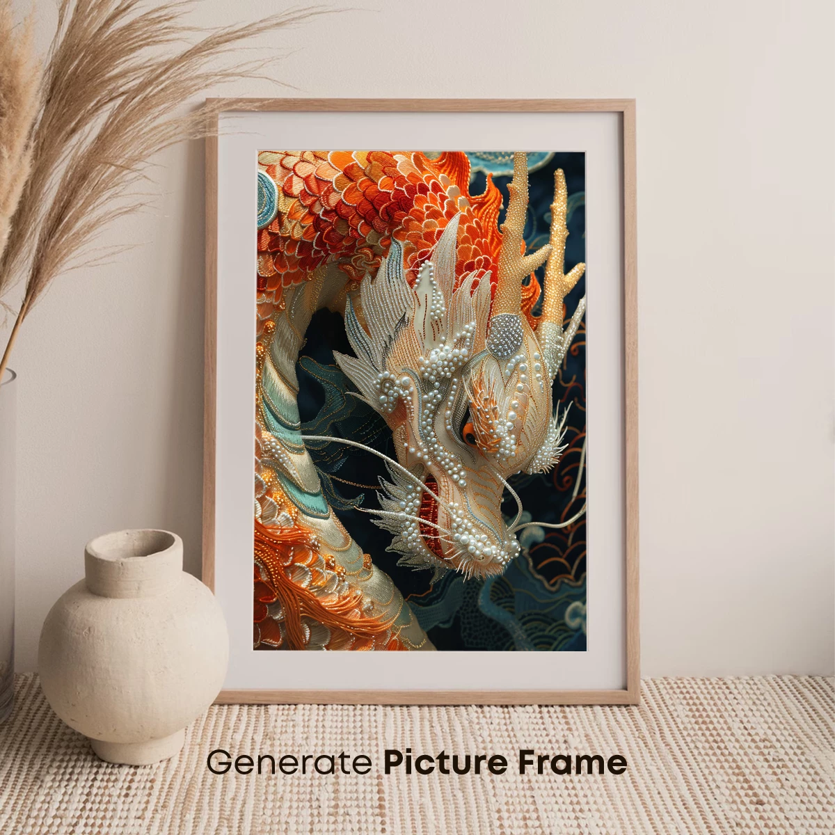 Embroidered Dragon's Dream: Pearl-Adorned Majesty - Image 7