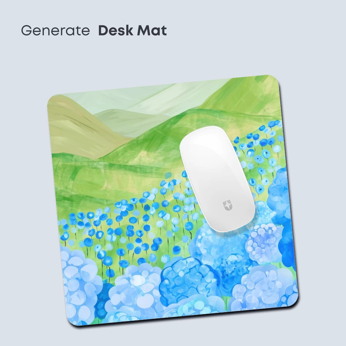 Blue Hydrangea Haven: A Watercolor Landscape Symphony - Image 4