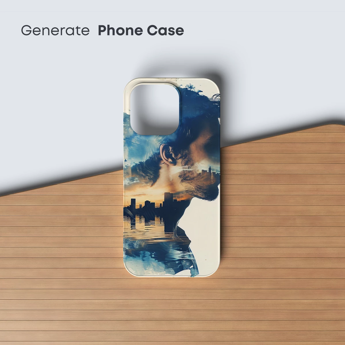 Cityscape Within: Urban Reflections in a Man's Profile - Image 3