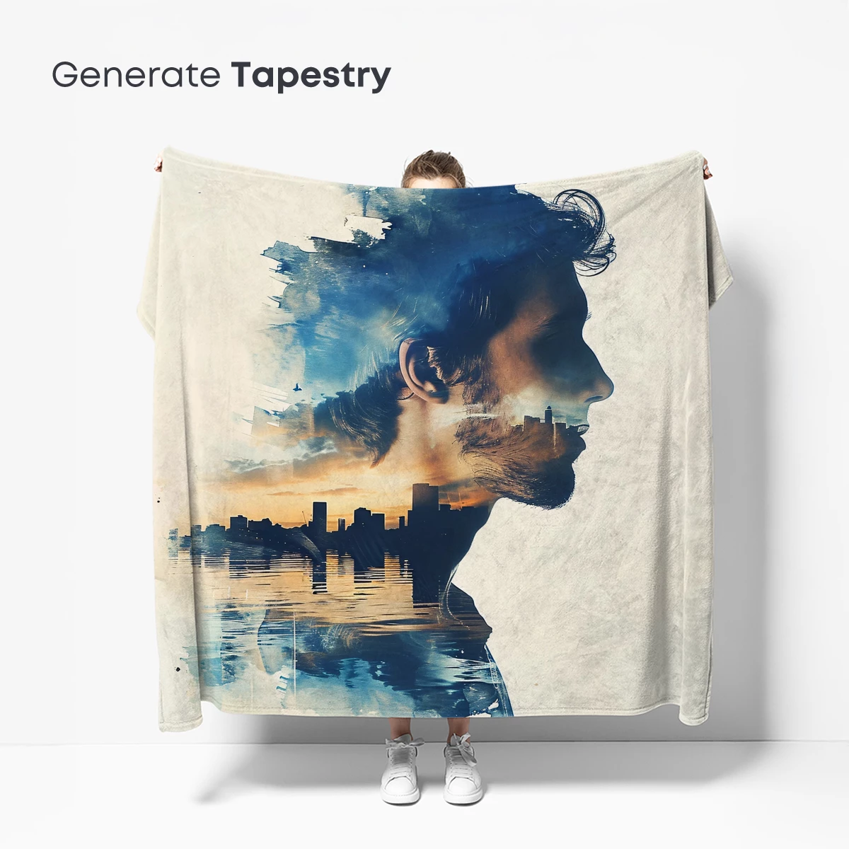 Cityscape Within: Urban Reflections in a Man's Profile - Image 5