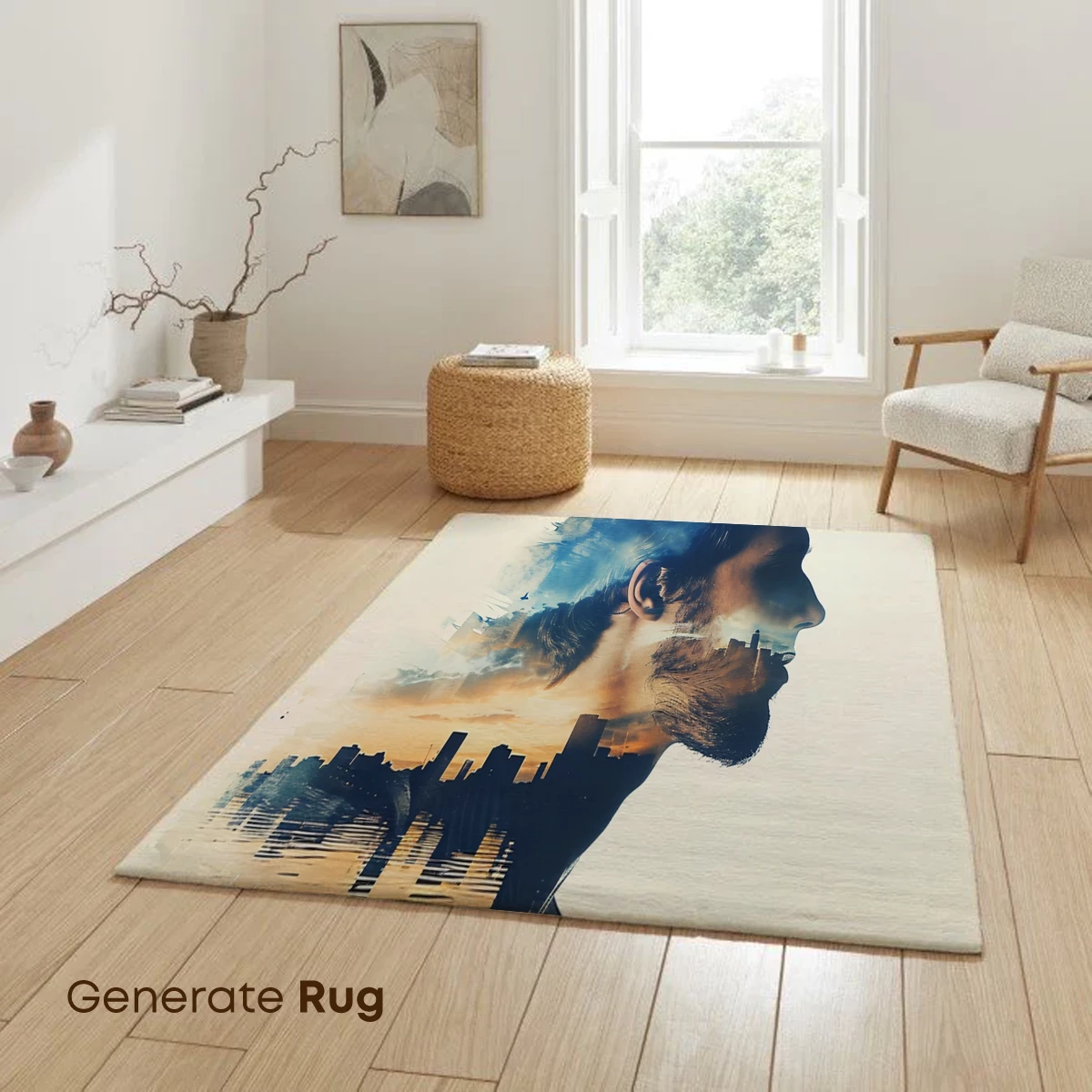 Cityscape Within: Urban Reflections in a Man's Profile - Image 6