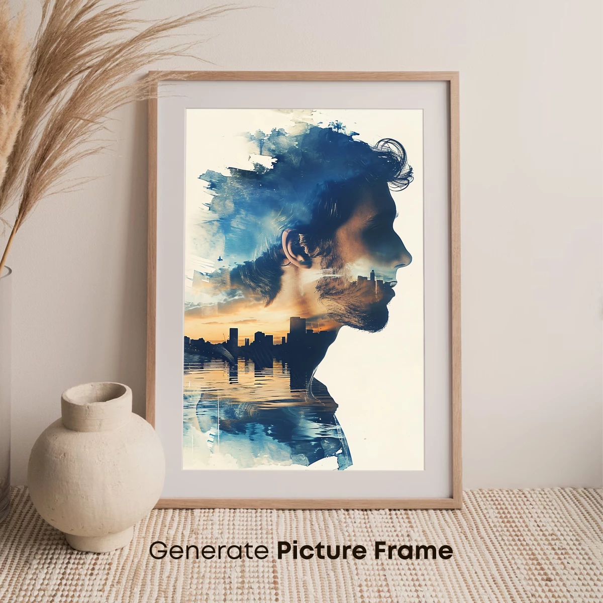 Cityscape Within: Urban Reflections in a Man's Profile - Image 7