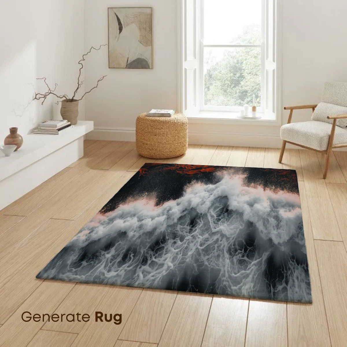 Crimson Tide: Stormy Ocean Waves at Sunset - Image 6