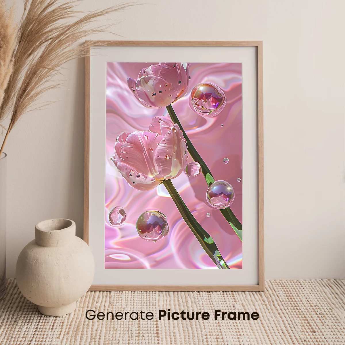 Crystal Tulips in Pink Elegance - Image 7