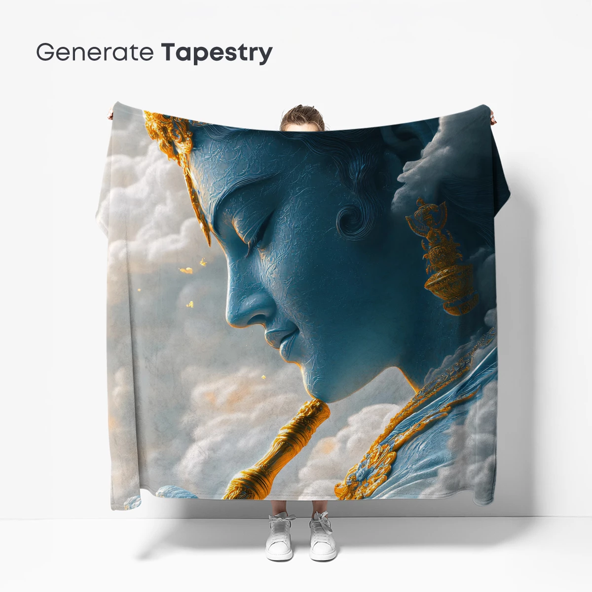 Celestial Serenity: Ethereal Goddess in Clouds - Image 5