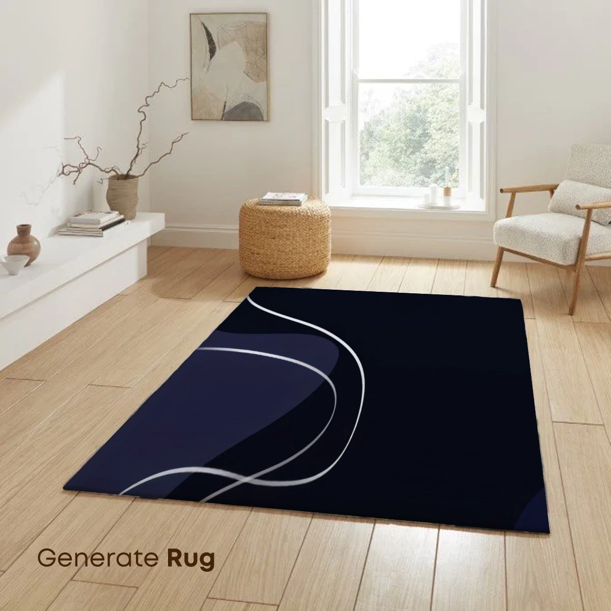 Ethereal Night Whispers: Wavy Lines in Midnight Hues - Image 6