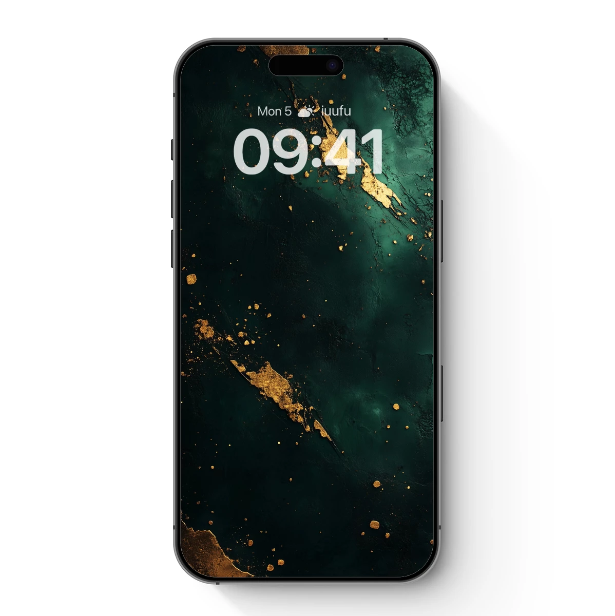 Golden Flecks on Teal Abyss