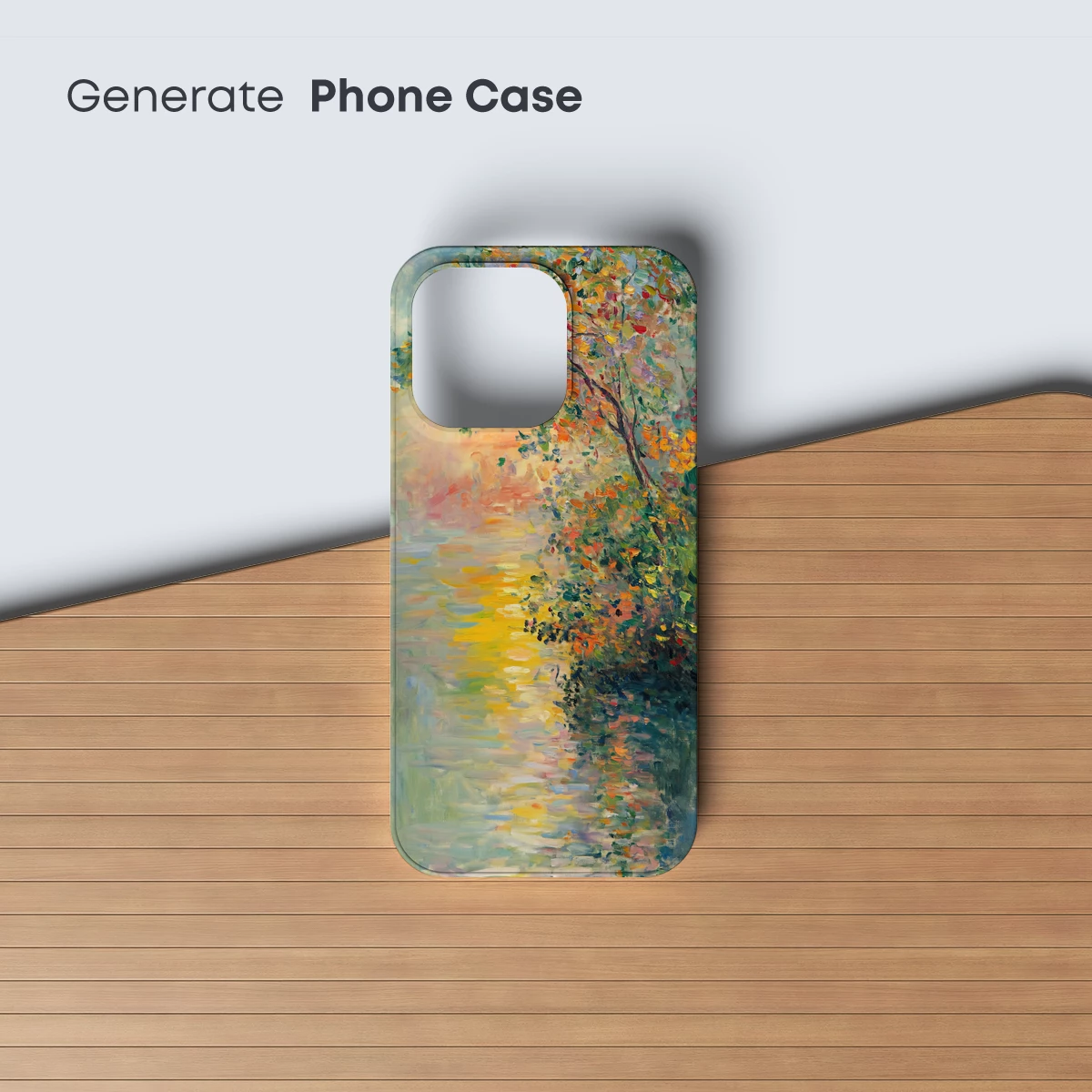 Impressionist River Glow: Autumn's Palette - Image 3