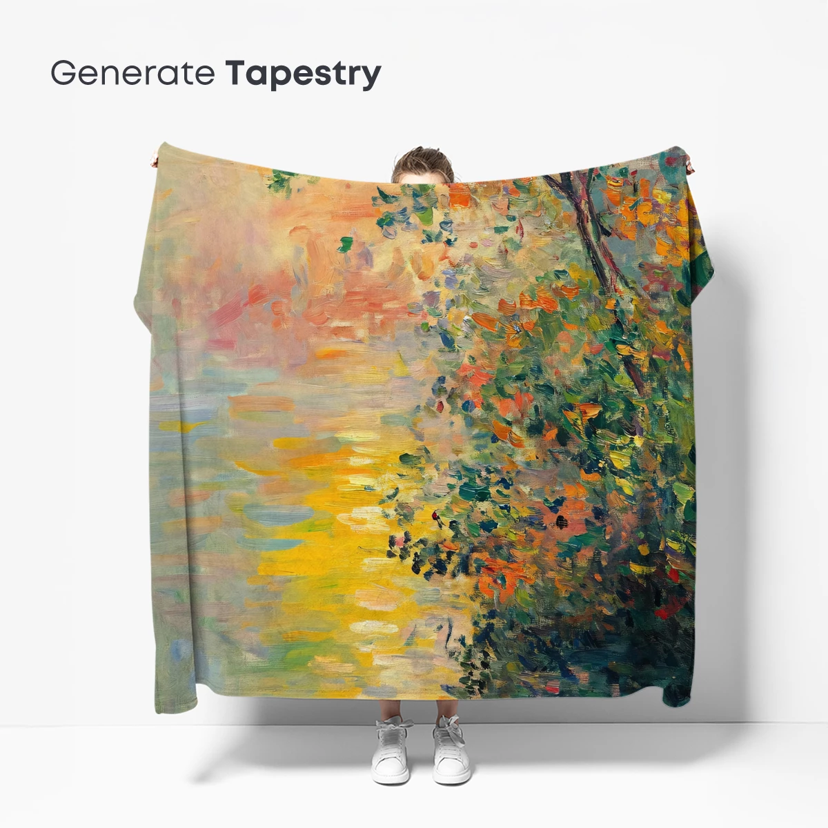 Impressionist River Glow: Autumn's Palette - Image 5